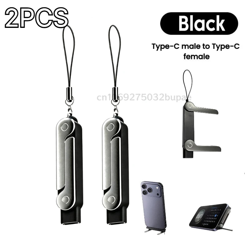 Portable Cell Phone Charger Folding Gaming Friendly Rotatable USB-C Cable 240W Fast Charging Durable Type C To Type C Data Line