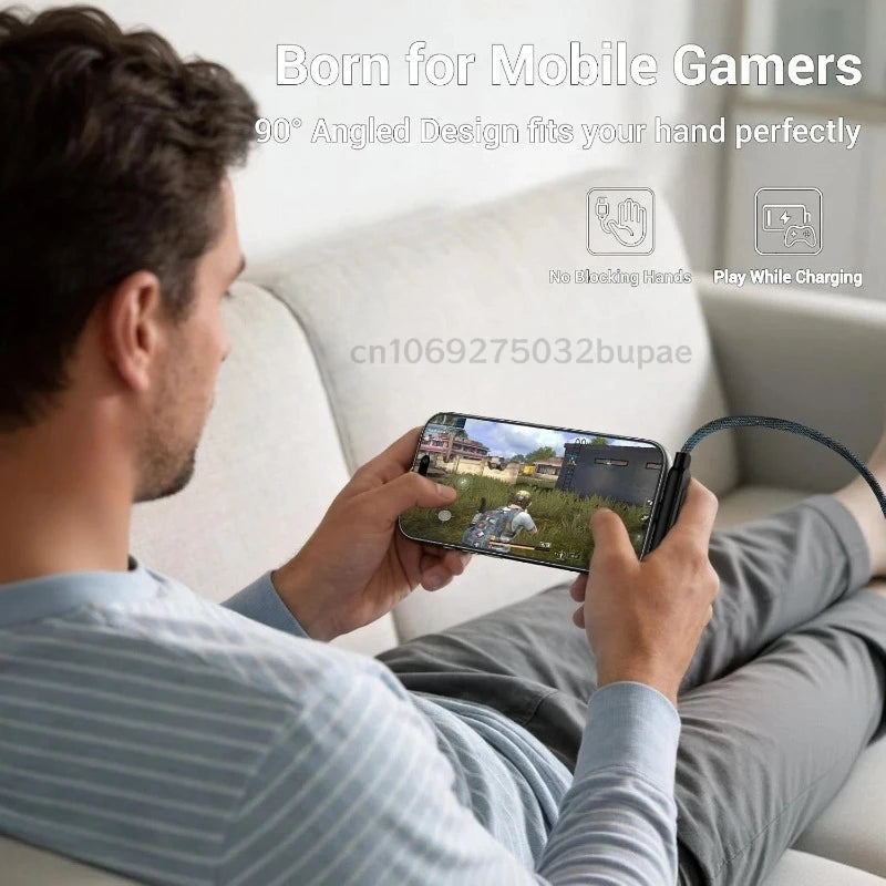 Portable Cell Phone Charger Folding Gaming Friendly Rotatable USB-C Cable 240W Fast Charging Durable Type C To Type C Data Line