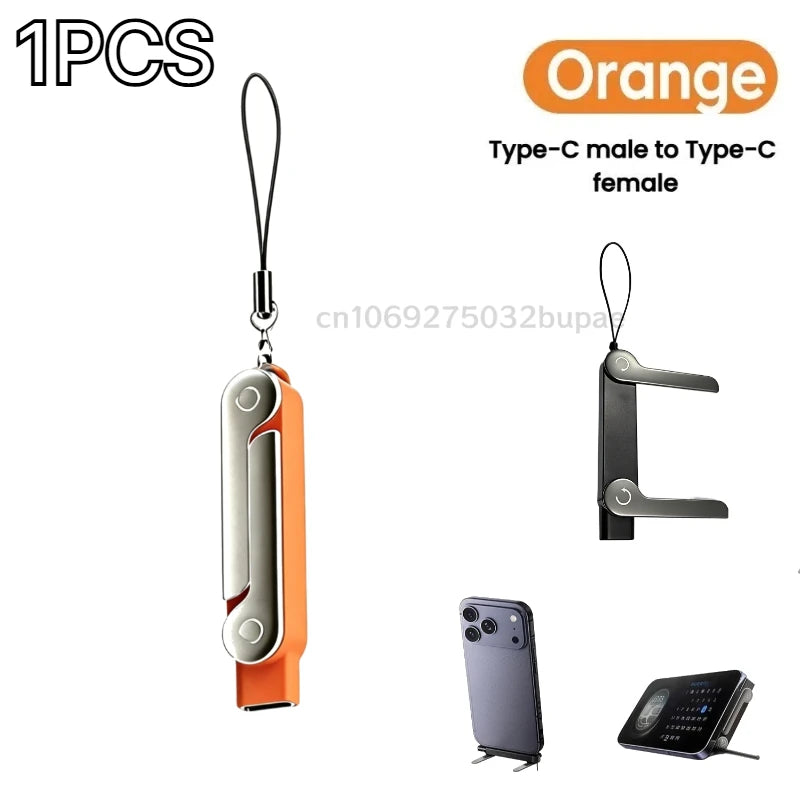 Portable Cell Phone Charger Folding Gaming Friendly Rotatable USB-C Cable 240W Fast Charging Durable Type C To Type C Data Line
