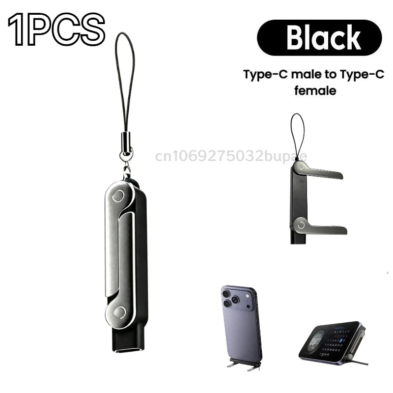 Portable Cell Phone Charger Folding Gaming Friendly Rotatable USB-C Cable 240W Fast Charging Durable Type C To Type C Data Line