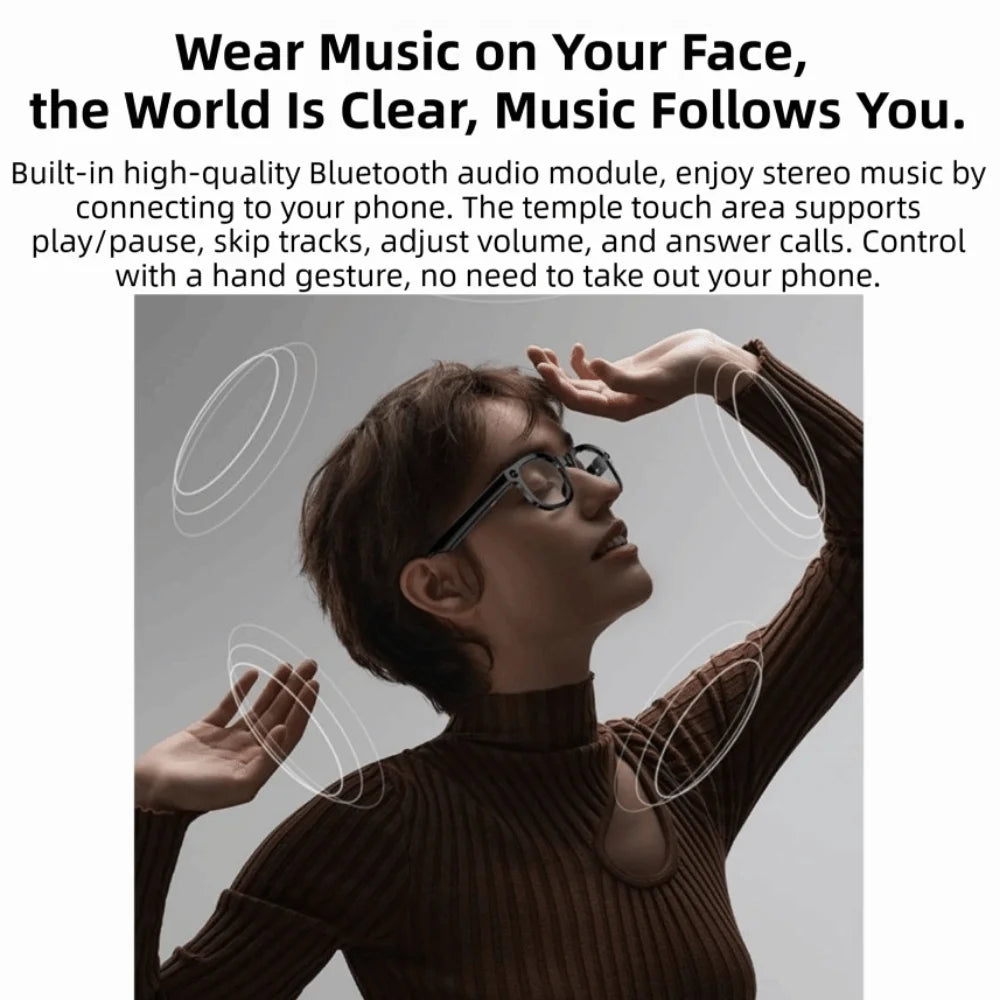 Real-time Translation AI Smart Glasses Wearable Tech 1080P Video Recording Smart AI Glasses AI Voice Waterproof