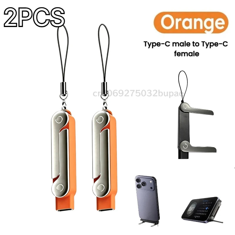 Portable Cell Phone Charger Folding Gaming Friendly Rotatable USB-C Cable 240W Fast Charging Durable Type C To Type C Data Line